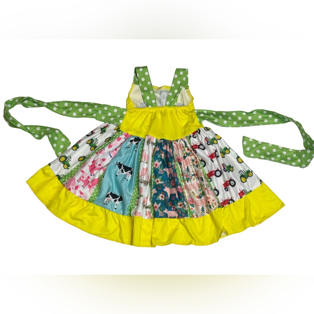 NEW Boutique Girl’s Farm Animals Summer Dress size 12/18 Months - Picture 7 of 10